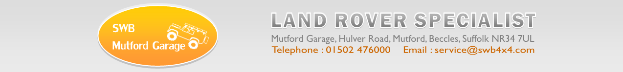 SWB Mutford Garage Travel Banner