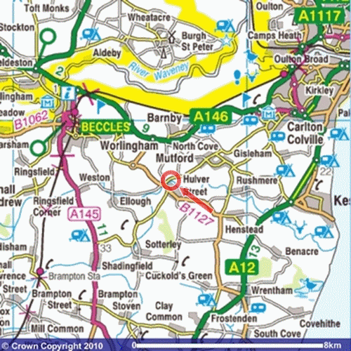 SWB Mutford Garage Map